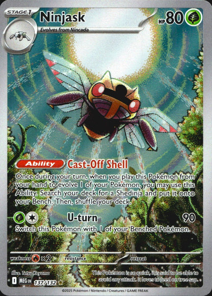 Ninjask 137/132 Illustration Rare Mega Evolution Pokemon Near Mint