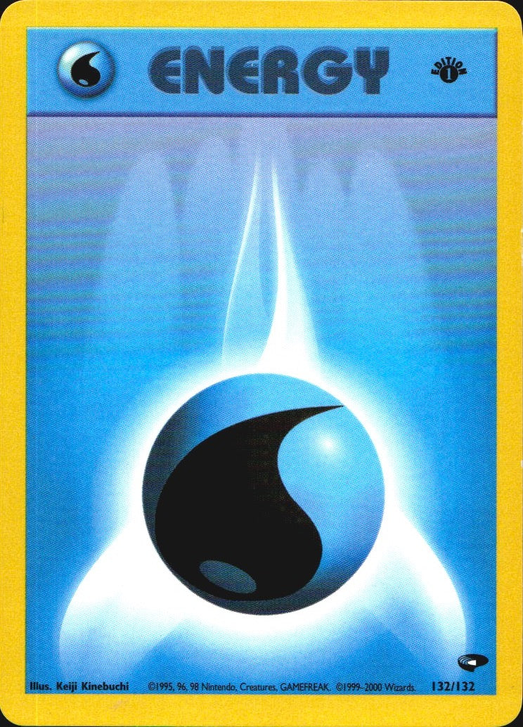 Water Energy 132/132 Gym Heroes Pokemon 1st Edition Near Mint