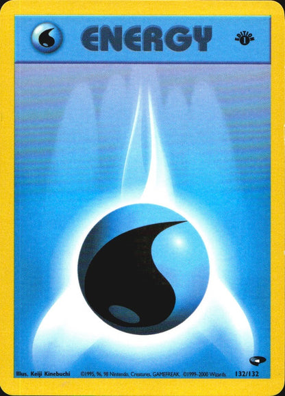 Water Energy 132/132 Gym Heroes Pokemon 1st Edition Near Mint