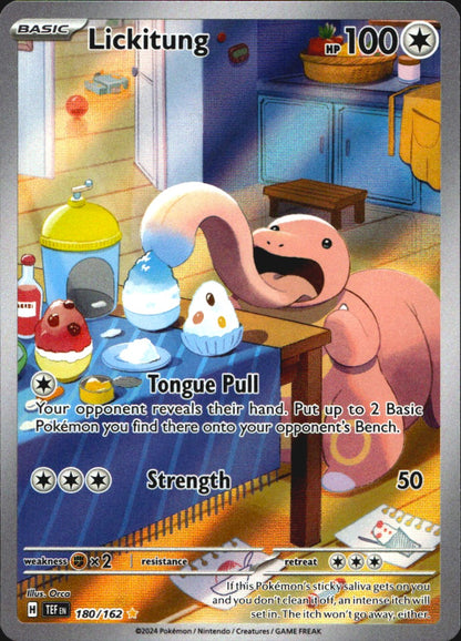 Lickitung 180/162 Illustration Rare Temporal Forces Pokemon Near Mint