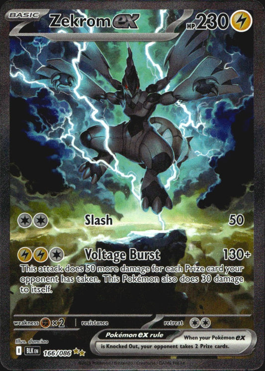 Zekrom ex 166/086 Holo Special Illustration Rare Black Bolt Pokemon Near Mint