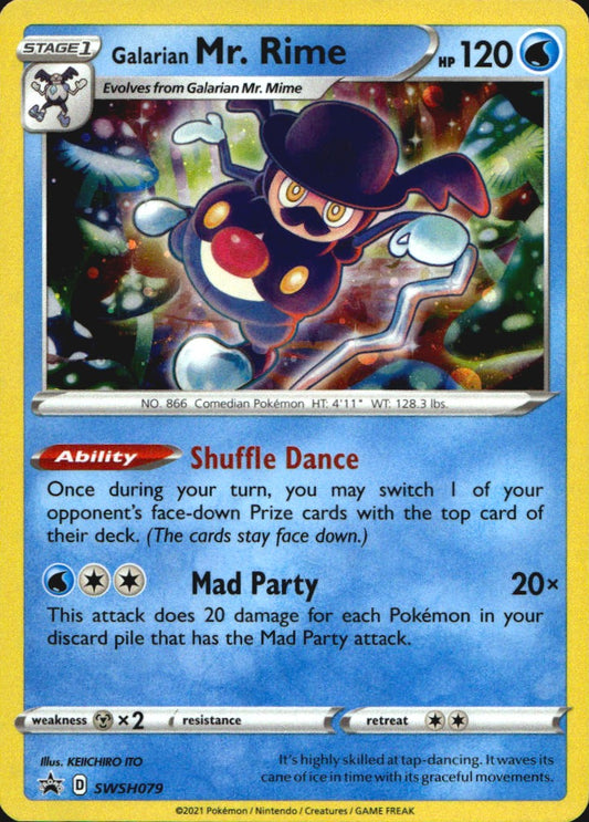 Galarian Mr. Rime SWSH079 Holo Promo Sword & Shield Promo Pokemon Near Mint