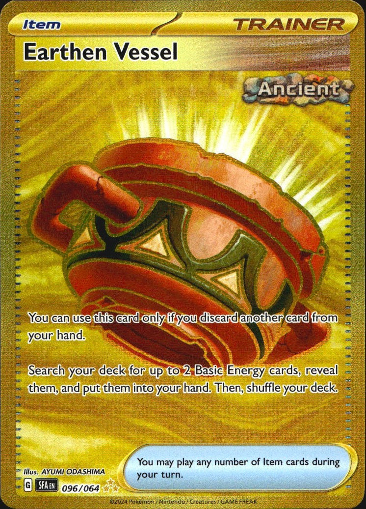 Earthen Vessel 096/064 Shrouded Fable Hyper Rare Pokemon Holo Near Mint