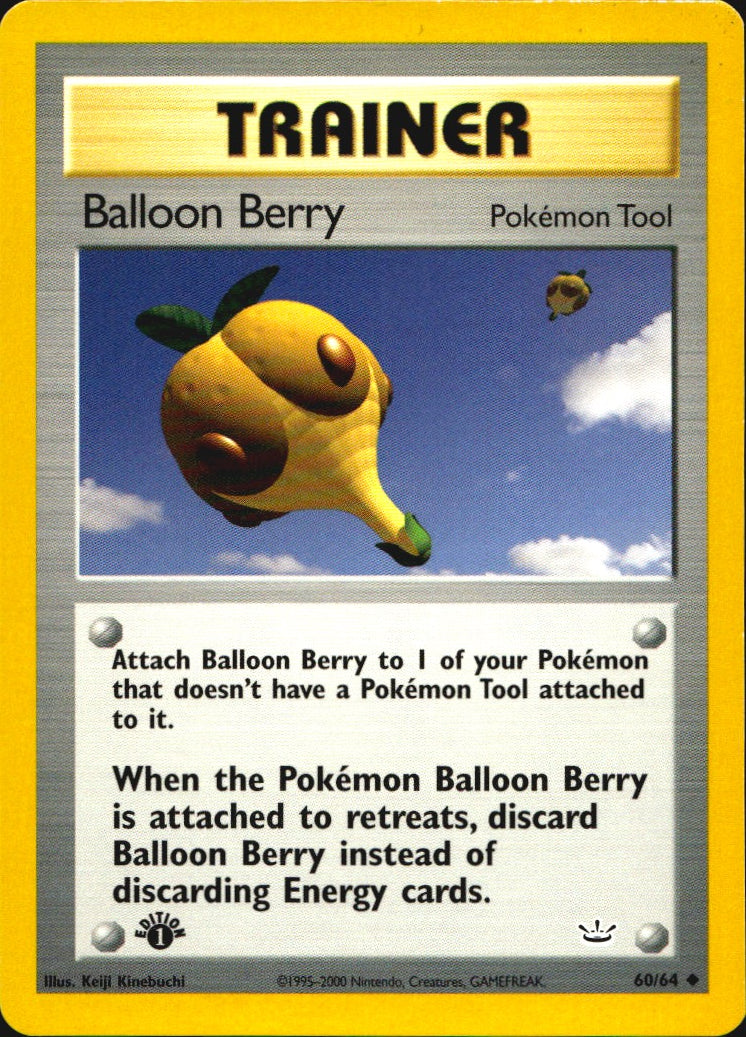 Balloon Berry 60/64 Neo Revelation Uncommon Pokemon 1st Edition Near Mint