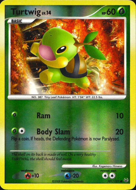 Turtwig 101/127 Platinum Common Pokemon Reverse Holo Near Mint