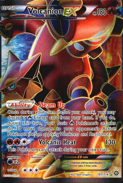 Volcanion EX 107/114 Steam Siege Ultra Rare Pokemon Holo Lightly Played