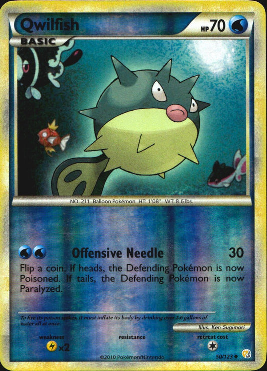 Qwilfish 50/123 HeartGold & SoulSilver Uncommon Pokemon Reverse Holo Near Mint