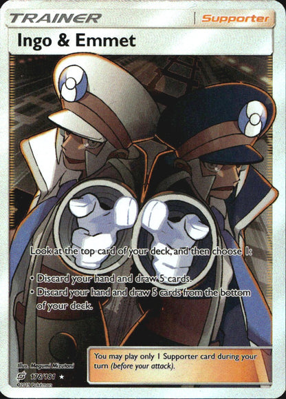 Ingo & Emmet 176/181 Ultra Rare Team Up Pokemon Near Mint