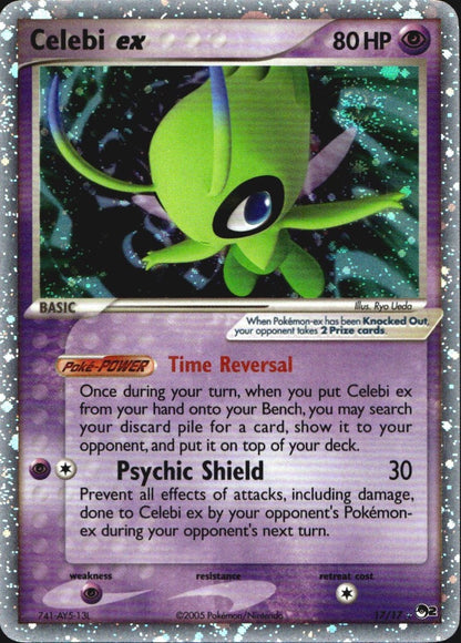 Celebi ex 17/17 Rare POP Series 2 Pokemon Holo Lightly Played