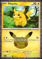 Pikachu 023/128 ME: 30th Celebration Holo Pikachu Rare Pokemon Near Mint