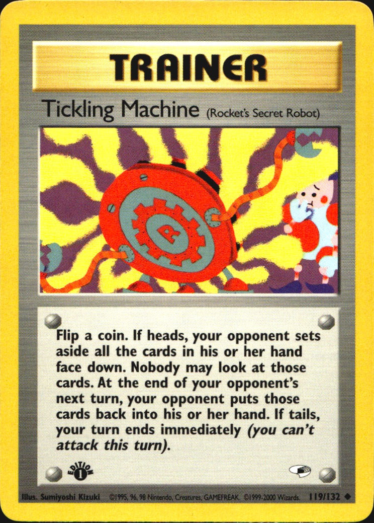 Tickling Machine 119/132 Gym Heroes Uncommon Pokemon 1st Edition Near Mint