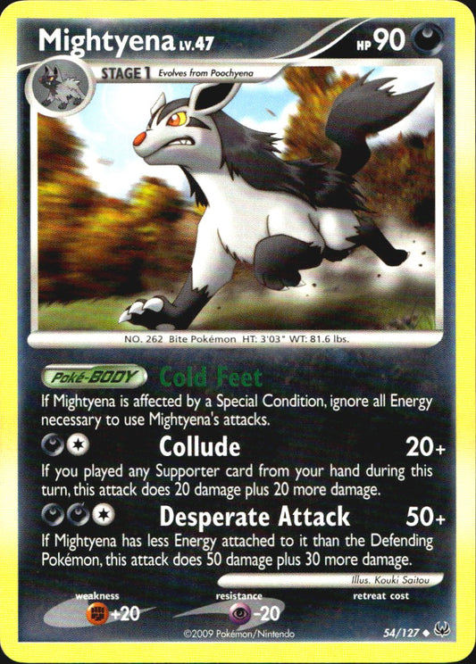 Mightyena 54/127 Platinum Uncommon Pokemon Near Mint