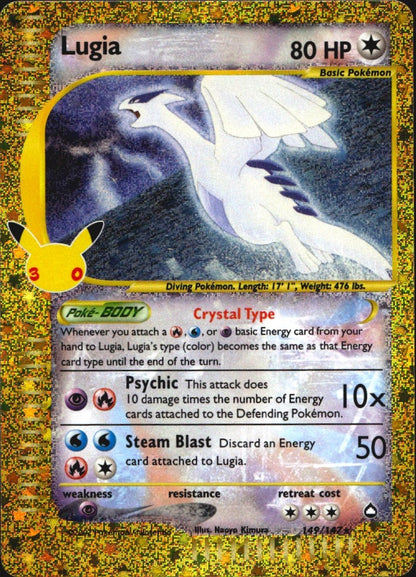 Lugia 149/147 ME: 30th Celebration Classic Collection Holo Pokemon NM