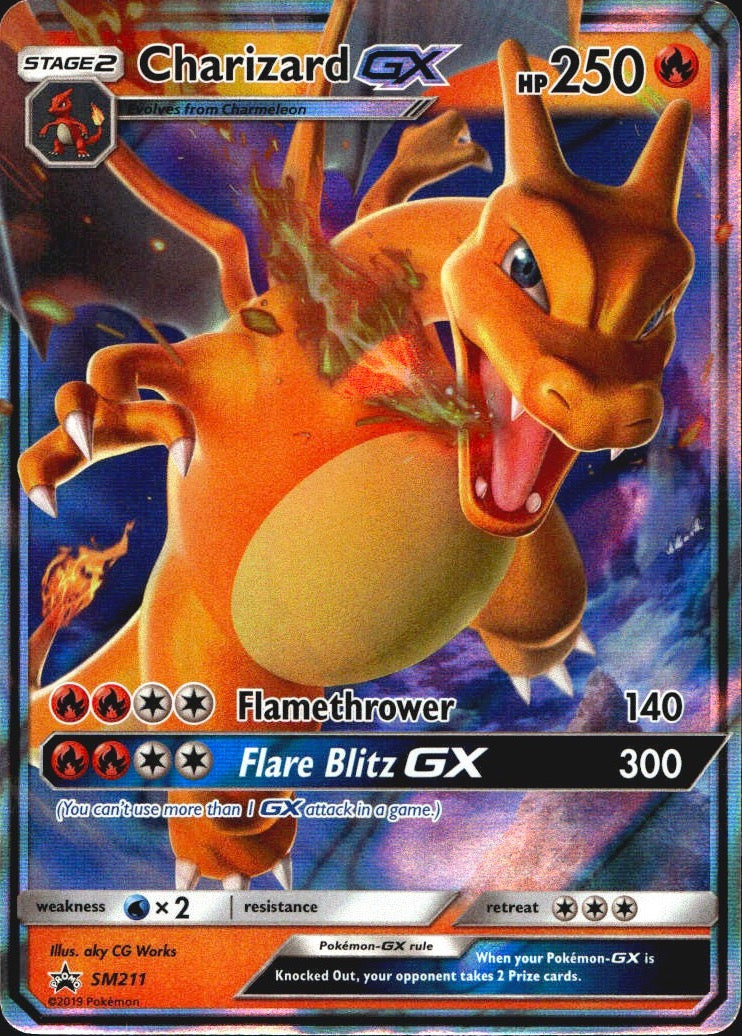 Charizard GX - SM211 Sun & Moon Promo Holo Promo Pokemon Near Mint