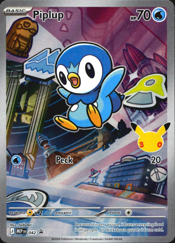 Piplup 042 Holo Promo ME: Mega Evolution Promo Pokemon Near Mint