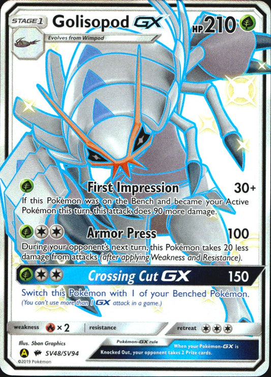 Golisopod GX SV48/SV94 Hidden Fates Shiny Vault Shiny GX Rare Pokemon Holo NM