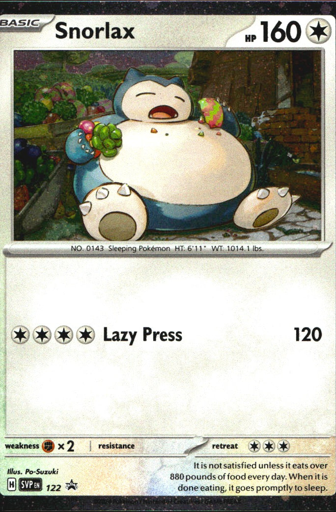 Snorlax 122 Holo Promo Scarlet & Violet Promo Pokemon Near Mint