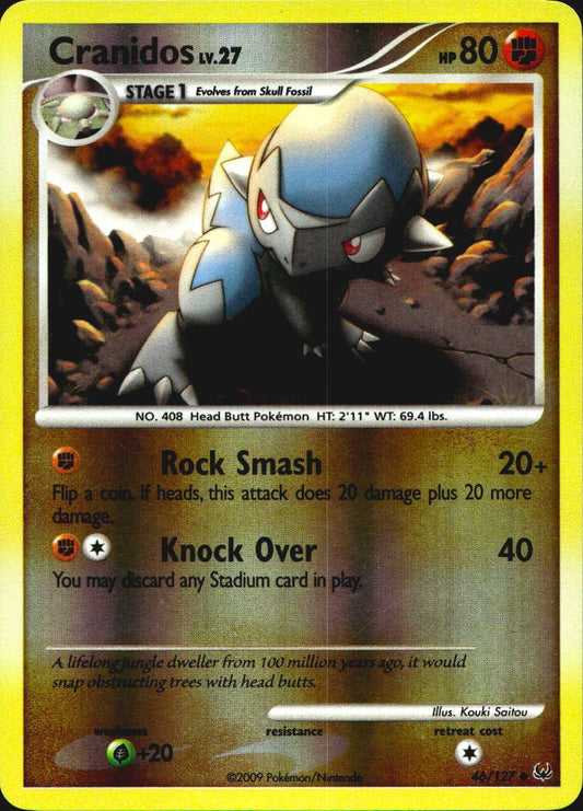 Cranidos 46/127 Platinum Uncommon Pokemon Reverse Holo Near Mint
