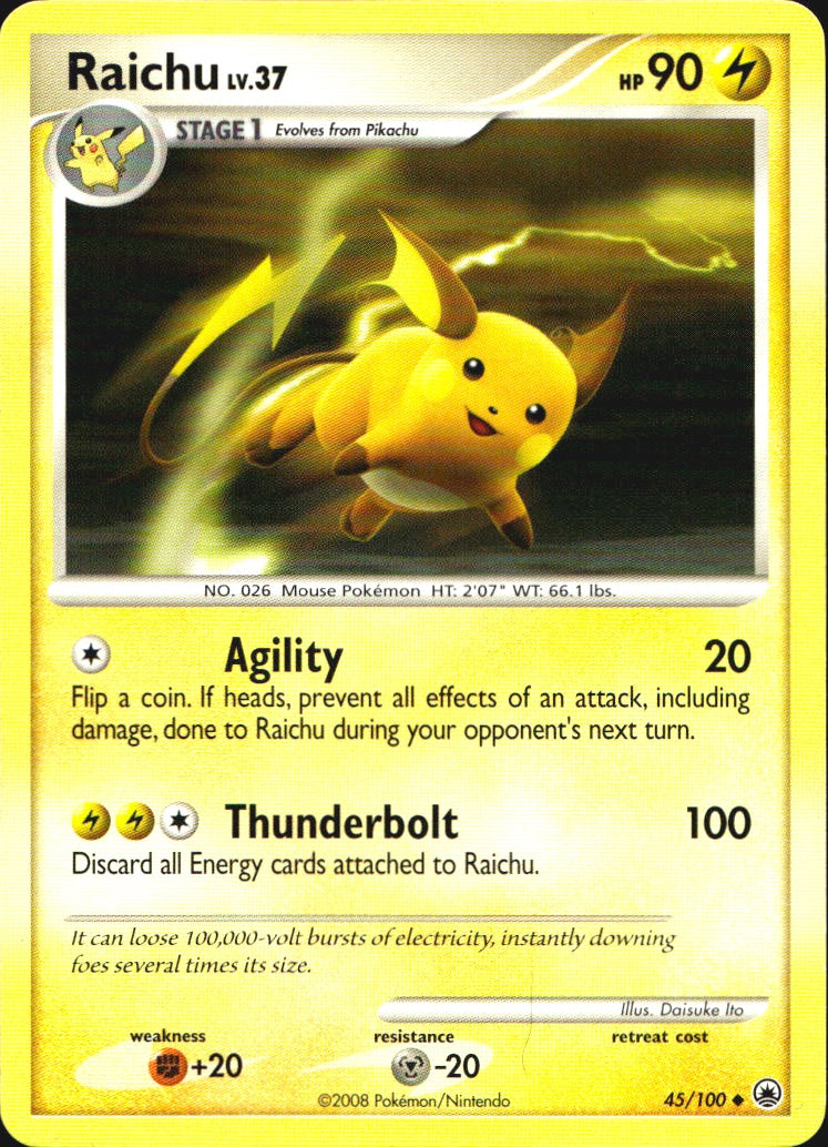 Raichu 45/100 Uncommon Majestic Dawn Pokemon Lightly Played