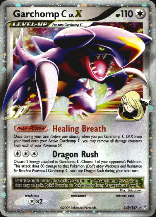 Garchomp C LV.X 145/147 Supreme Victors Holo LV.X Rare Pokemon Near Mint