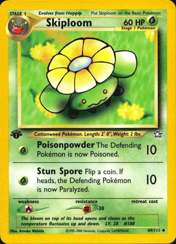 Skiploom 49/111 Uncommon Neo Genesis Pokemon 1st Edition Near Mint