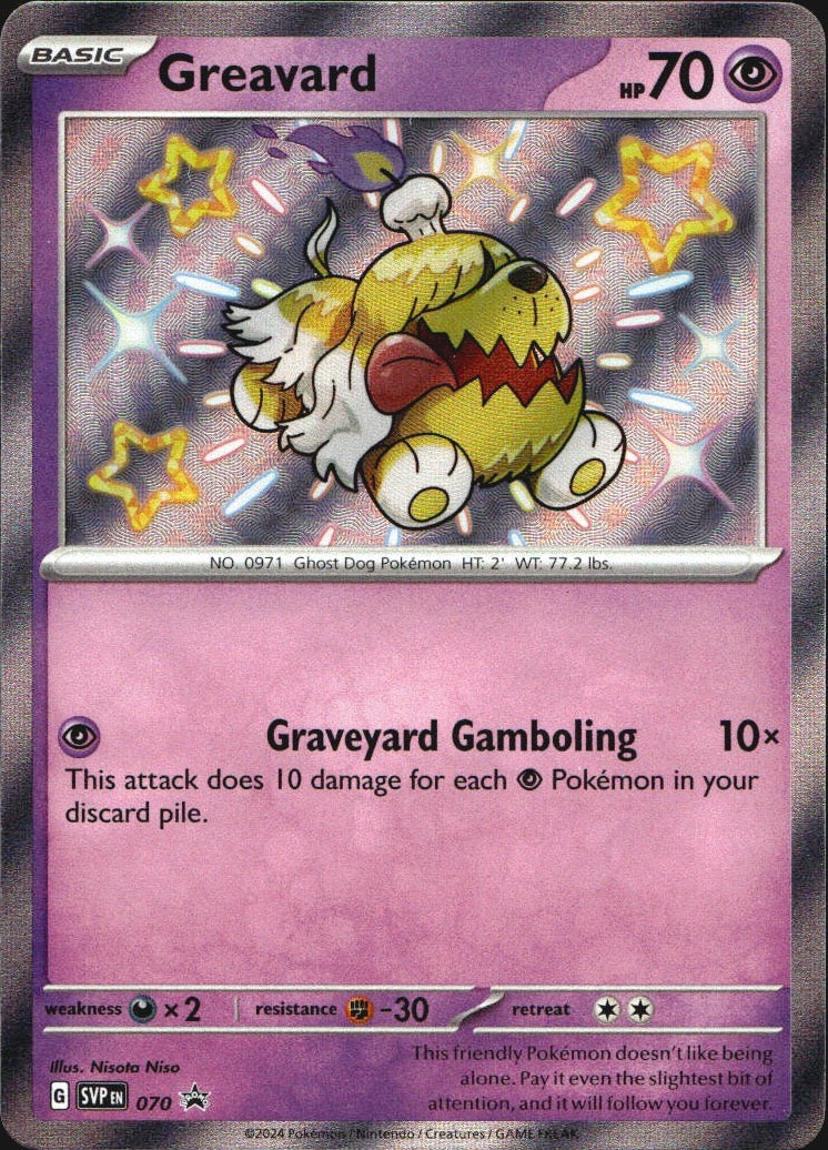 Greavard 070 Scarlet & Violet Promo Holo Promo Pokemon Near Mint