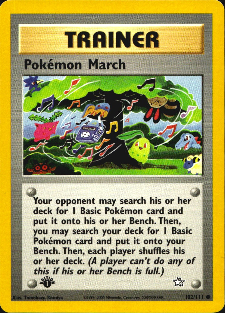 Pokemon March 102/111 Common Neo Genesis Pokemon 1st Edition Near Mint