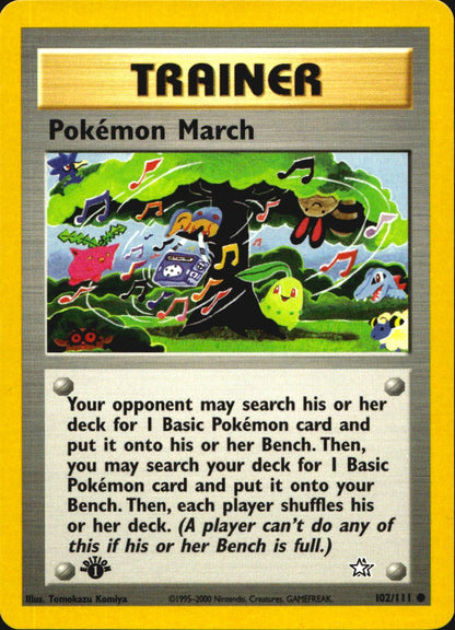 Pokemon March 102/111 Common Neo Genesis Pokemon 1st Edition Near Mint