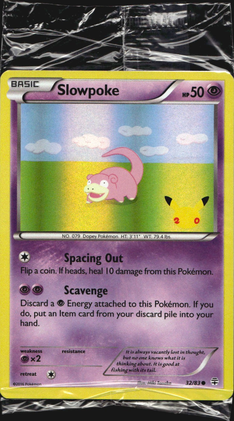 Slowpoke 32/83 20th Anniversary GAME Exclusive Sealed Promo