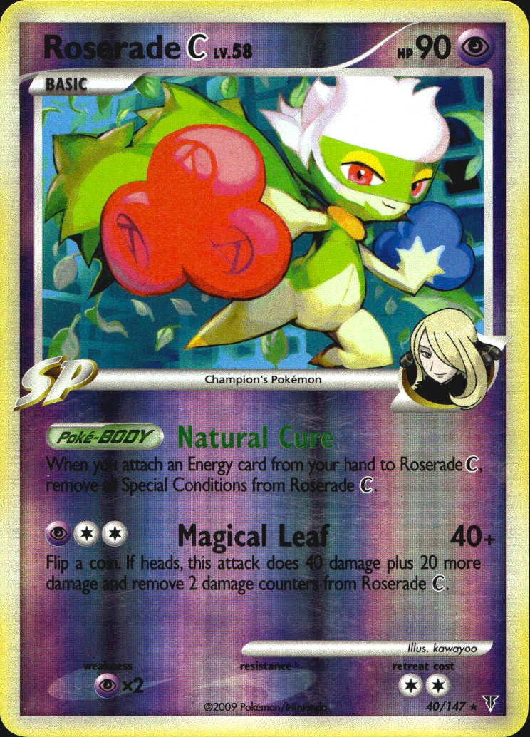 Roserade C 40/147 Supreme Victors Rare Pokemon Reverse Holo Near Mint