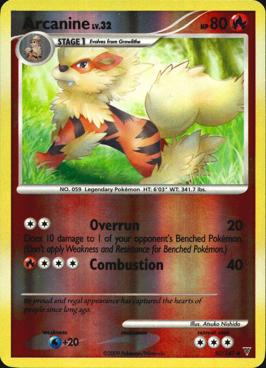 Arcanine 50/147 Supreme Victors Uncommon Pokemon Reverse Holo Near Mint