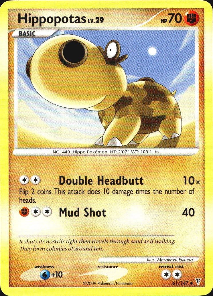 Hippopotas 61/147 Supreme Victors Uncommon Pokemon Near Mint
