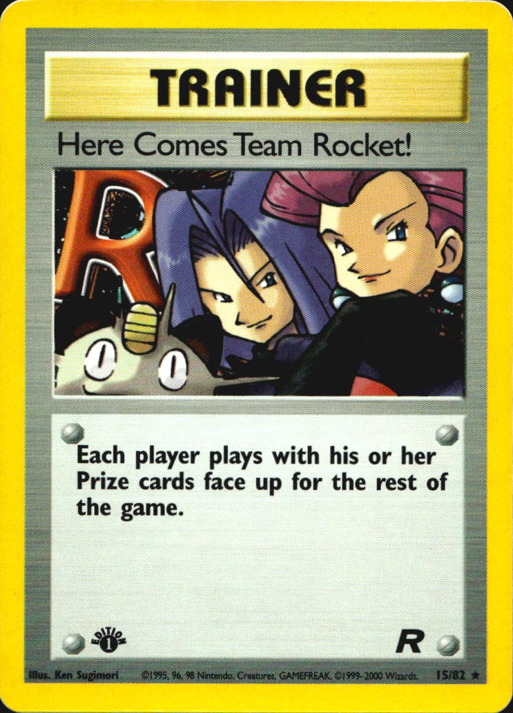 Here Comes Team Rocket! 15/82 Rare Team Rocket Pokemon 1st Edition Holo NM
