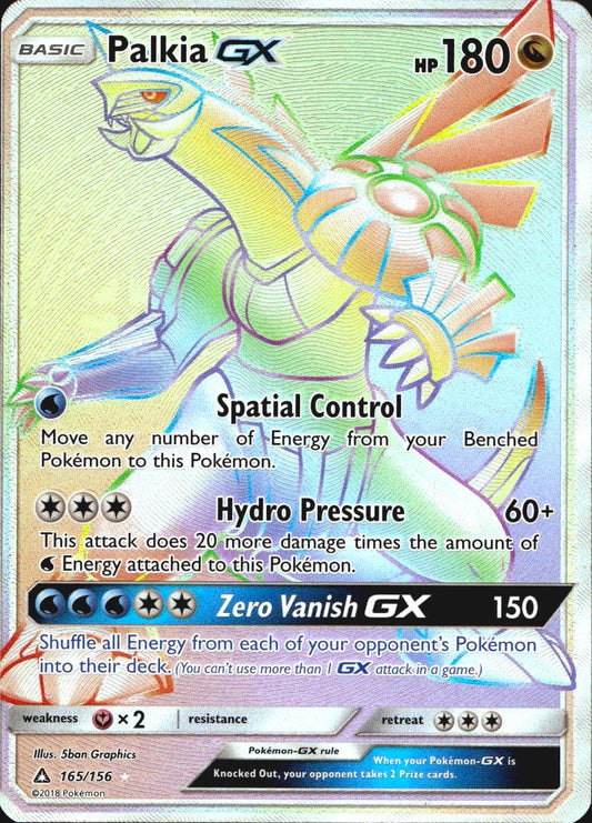 Palkia GX 165/156 Ultra Prism Rainbow Rare Pokemon Holo Lightly Played