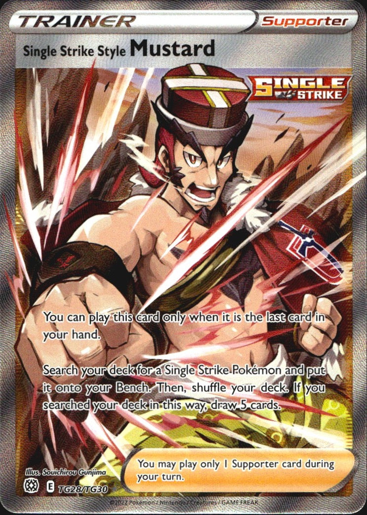 Single Strike Style Mustard TG28/TG30 Brilliant Stars Trainer Gallery Pokemon NM