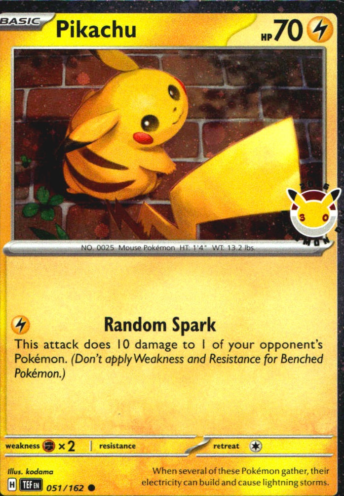 Pikachu Pokemon Day 2026 051/162 Miscellaneous Cards & Products Holo Pokemon NM