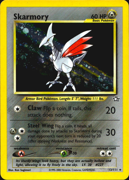 Skarmory 13/111 Rare Neo Genesis Pokemon Unlimited Holo Near Mint