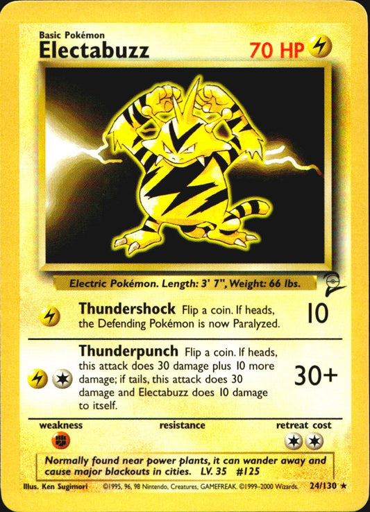 Electabuzz 24/130 Base Set 2 Rare Pokemon Near Mint
