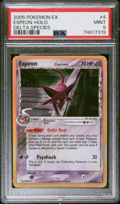 Espeon Holo 4/113 Delta Species Pokemon PSA 9