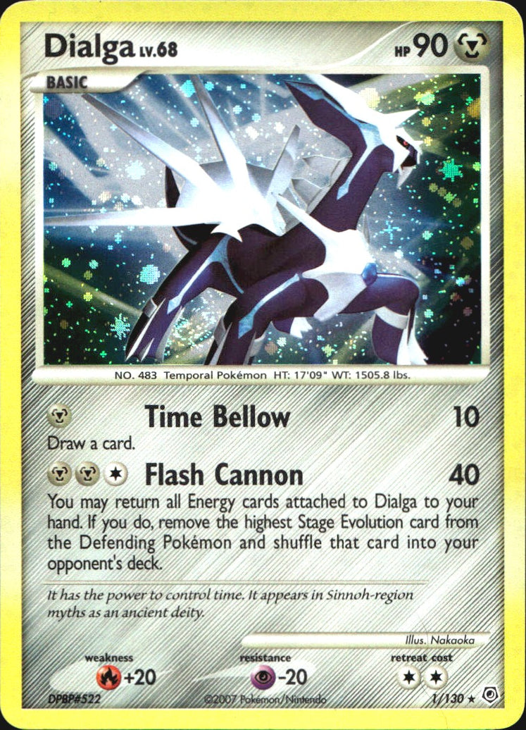 Dialga 1/130 Holo Rare Diamond & Pearl Pokemon Near Mint