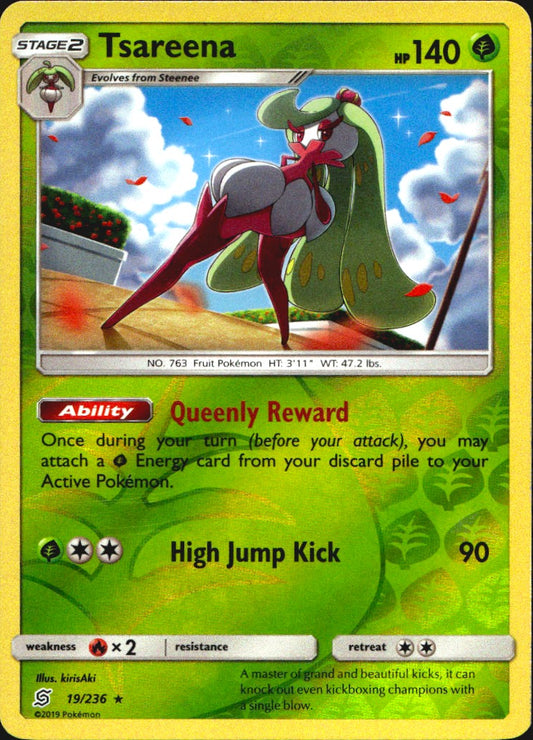 Tsareena 19/236 Holo Rare Unified Minds Pokemon Near Mint