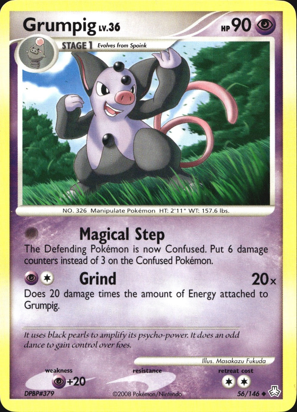 Grumpig 56/146 Uncommon Legends Awakened Pokemon Near Mint