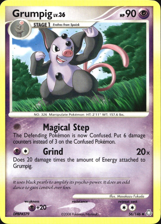 Grumpig 56/146 Uncommon Legends Awakened Pokemon Near Mint