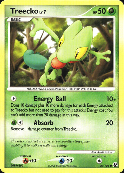 Treecko 90/106 Common Great Encounters Pokemon Near Mint