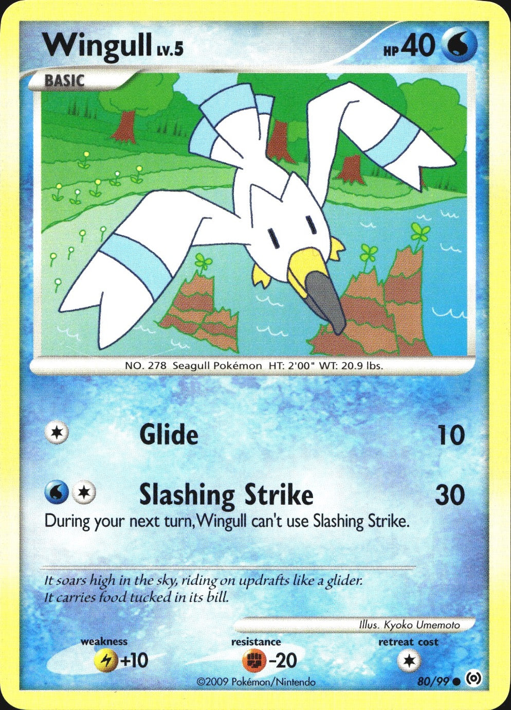 Wingull 80/99 Common Arceus Pokemon Near Mint