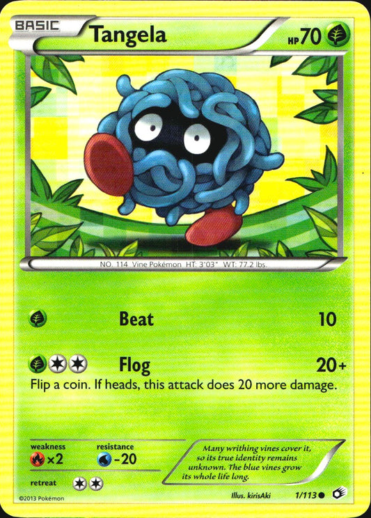 Tangela 1/113 Common Legendary Treasures Pokemon Near Mint