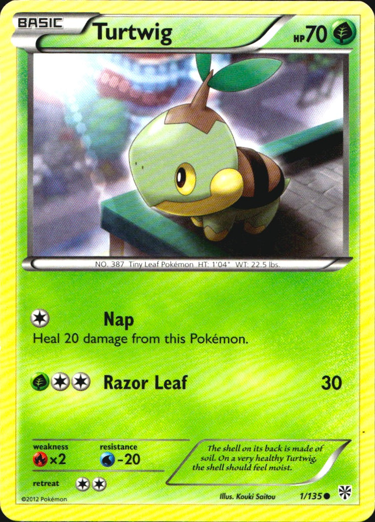 Turtwig 1/135 Common Plasma Storm Pokemon Near Mint