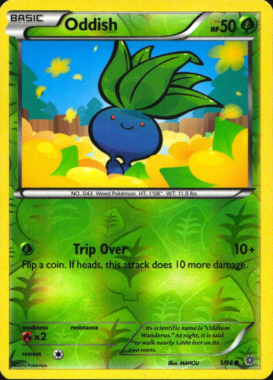 Oddish 1/98 Common Ancient Origins Pokemon Reverse Holo Near Mint