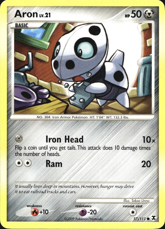 Aron 57/111 Common Rising Rivals Pokemon Near Mint