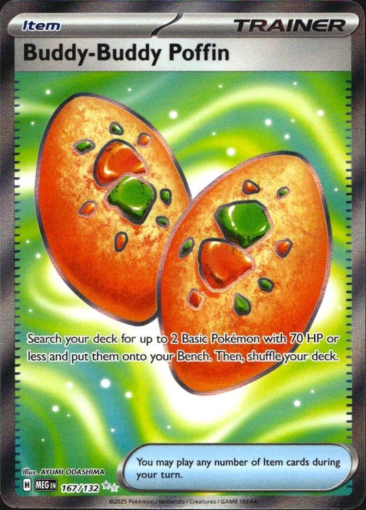 Buddy-Buddy Poffin 167/132 Ultra Rare Mega Evolution Near Mint